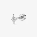 Piercing estrela branca