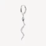 Brinco de argola naja branco