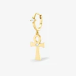Brinco creole com símbolo Ankh