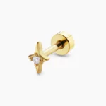 Piercing estrela branca